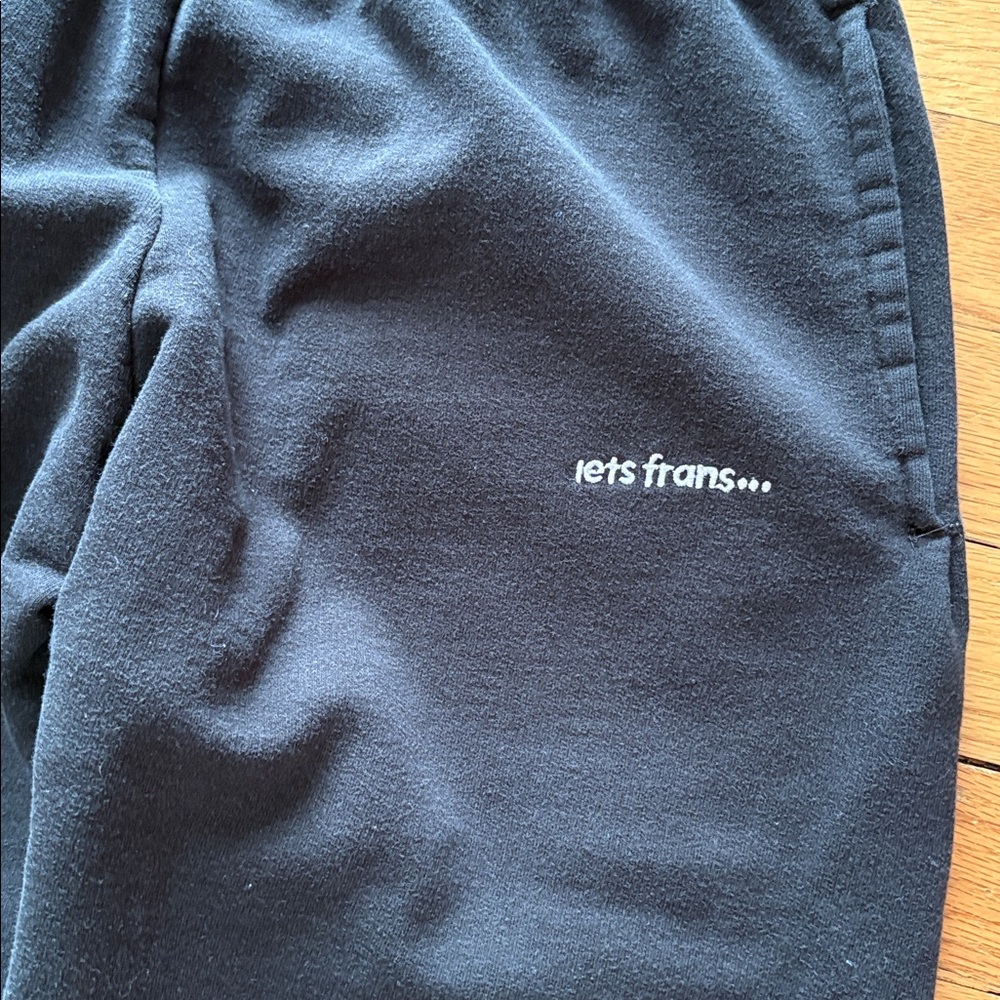 iets frans black sweatpants joggers - Picture 2 of 4
